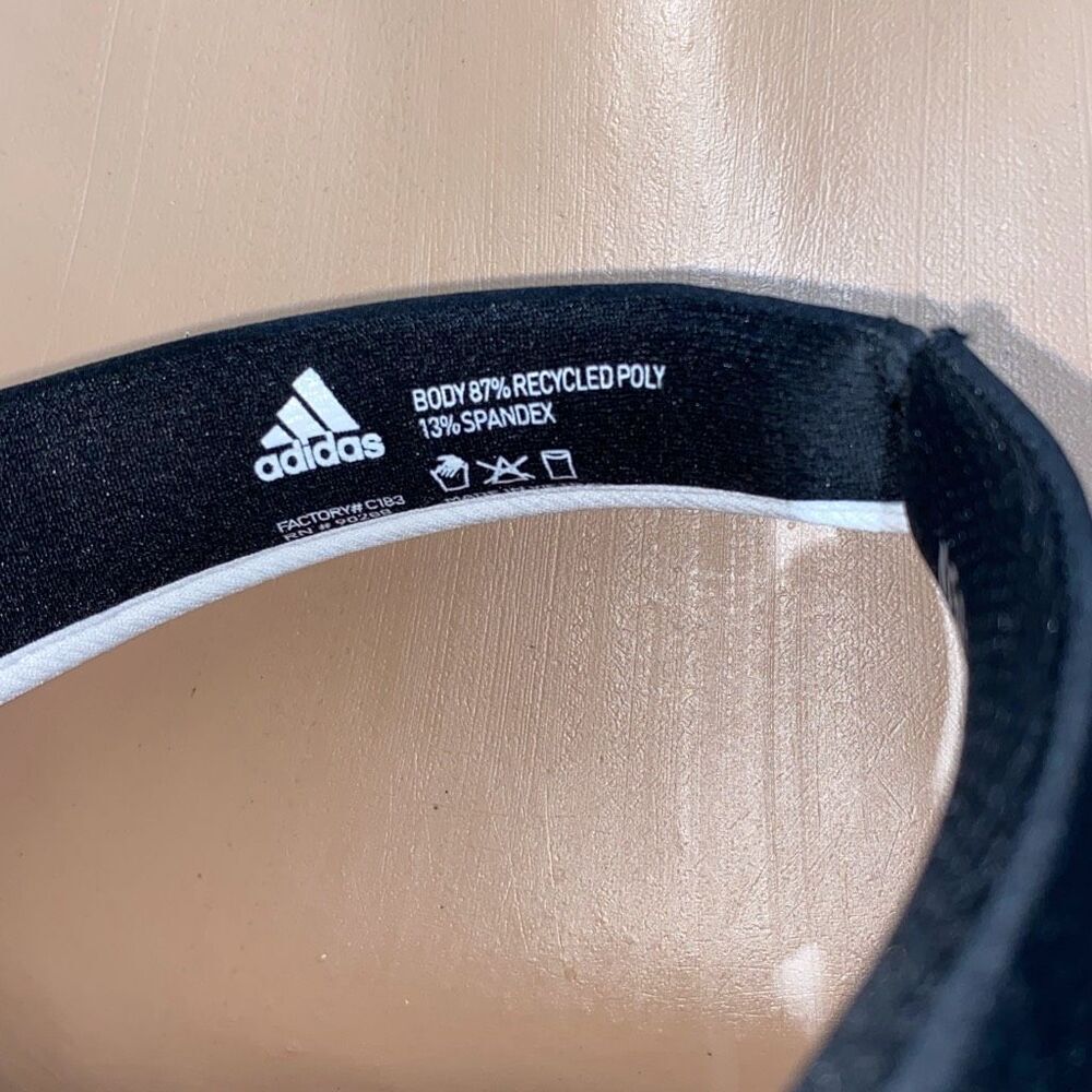 Adidas Women's‎ Aeroready Sunvisor Black White Cap OS - Picture 6 of 7
